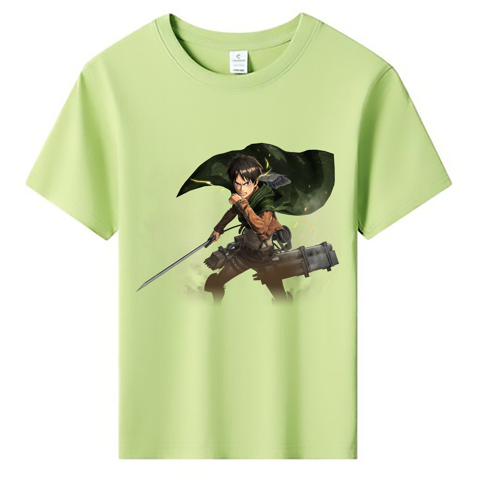 （画像用） 進撃の巨人 エレン･イェーガー Attack on Titan Eren Jäger 綿100％キッズTシャツ（フロントプリント）